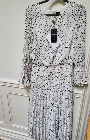 NWT Emporio Armani Long Off-White Dress - Picture 1 of 6